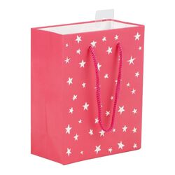 Imagem do produto saco presente auchan rosa com estrelas tamanho xs
