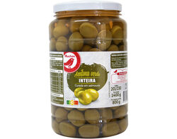 Imagem do produto azeitona verde auchan inteira 1400(800)g