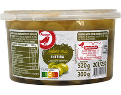 Imagem do produto azeitona verde auchan inteira 520(300)g
