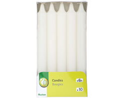 Imagem do produto vela castiçal auchan essencial branco 10un