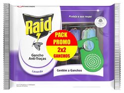 Imagem do produto insecticida anti-traça raid ganchos lavanda 2x2un
