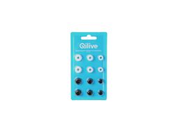 almofadas p/auriculares qilive black/white 600074006 product image
