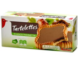Imagem do produto tartelettes auchan quadradas chocolate e avelã 127g