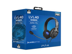 Imagem do produto auricular com fios ps4/ps5 pdp lvl40 preto 051-108-eu-cam
