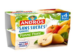 sobremesa fruta andros s/aucar maçã pera 4x100g product image