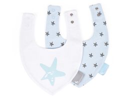 Imagem do produto babetes interbaby estrelas azul pack 2 unidades