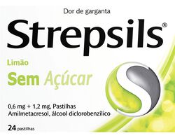 Imagem do produto pastilhas strepsils limao sem açúcar 24un