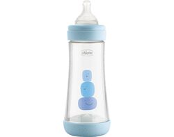 biberão chicco p5 silicone azul 4m+ 300ml product image
