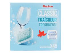 Imagem do produto detergente auchan máquina loiça pastilha classic frescura 45un