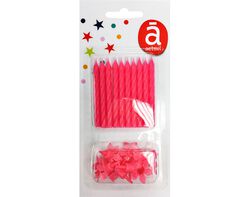 Imagem do produto velas de aniversário actuel rosa pack 10 unidades