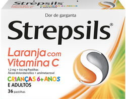 Imagem do produto pastilhas strepsils laranja com vitamina c 36un
