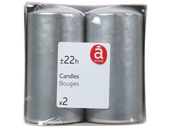 Imagem do produto 2 velas não perfumadas actuel prata 48x90