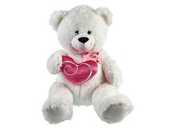 Imagem do produto urso de peluche one two fun branco 50cm