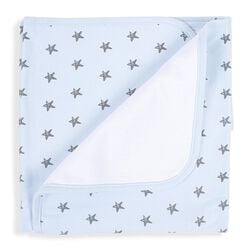Imagem do produto manta algodão interbaby estrelas azul 78x78 cm