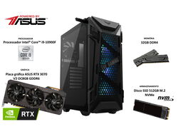 Imagem do produto desktop gaming insys 231155 powered by asus intel i9 32gb 512gb geforce rtx3070 8gb