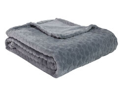 Imagem do produto manta flanela cinza actuel hexagonos 125x150