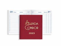 agenda diária 2023 condor escritório firmo vermelho a5 product image