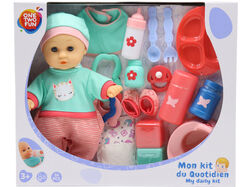 boneco bebé com acessórios one two fun 30cm product image