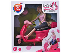 boneca com scooter one two fun 29cm product image
