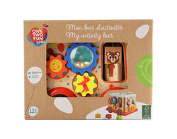 Imagem do produto autocarro escolar one two fun madeira 25.5x21x19.5cm