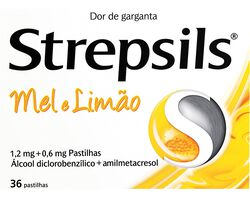 Imagem do produto pastilhas strepsils mel e limão 36un