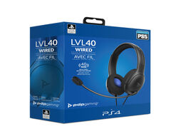 Imagem do produto auricular com fios ps4/ps5 pdp lvl40 preto 051-108-eu