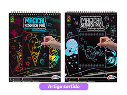 Imagem do produto livro para raspar grafix com caneta para raspar sortido 20 folhas