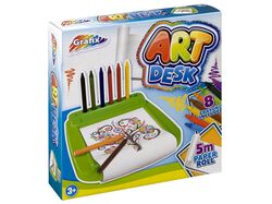 Imagem do produto arte de mesa grafix com 5m rolo papel + 8 lápis cera
