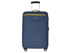 Imagem do produto mala de viagem grande flexivel airport azul 4 rodas 73cm