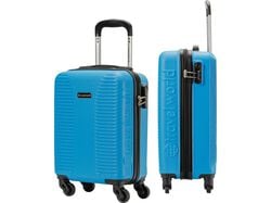 Imagem do produto mala de cabine rígida travel world azul 4 rodas 55cm