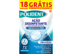 Imagem do produto limpeza próteses polident ação desinfectante 72 past
