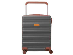 Imagem do produto mala de viagem média rígida travel world cinza 8 rodas 65cm