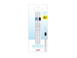 Imagem do produto caneta ponta fina uniball 0.4mm 2 unidades + 1 oferta