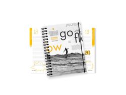 Imagem do produto agenda escolar firmo go with the flow 12x16.5cm espiral com elástico