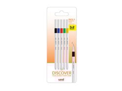 Imagem do produto caneta ponta fina uniball 0.4mm 3 unidades + 2 oferta