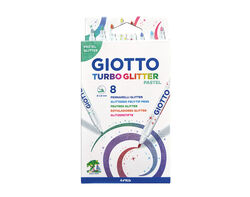 Imagem do produto marcadores colorir giotto turbo glitter pastel 8 unidades