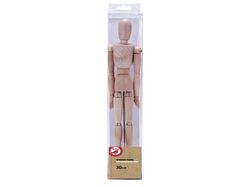 boneco articulado auchan em madeira 30cm product image