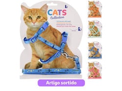 Imagem do produto arnês para gato cats collection com trela 120cm cores sortidas