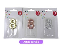 Imagem do produto vela aniversário nº8 actuel cores sortidas