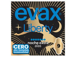Imagem do produto pensos higiénicos evax liberty noite extra alas 9un