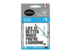 Imagem do produto ambientadores auto aroma car frases/aquatic 30d