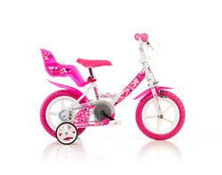 bicicleta r12" dino branco /rosa product image