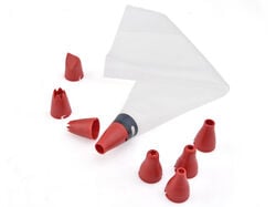 Imagem do produto saco pasteleiro actuel silicone + 8 bicos