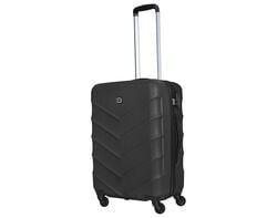 Imagem do produto mala de viagem média rígida airport preto 4 rodas 65cm