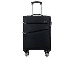 Imagem do produto mala de cabine flexível airport preto 8 rodas 55cm