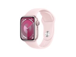 Imagem do produto apple watch series 9 41mm pink aluminium com bracelete light pink sport band - s/m