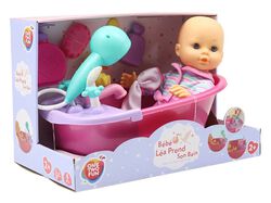 boneco bebé com banheira one two fun e acessórios banho 35cm product image