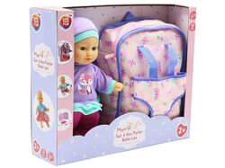 boneco bebé 30cm one two fun + mochila com acessórios product image
