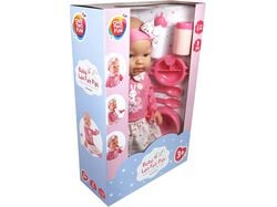 boneco bebé 43cm one two fun menina com acessórios product image