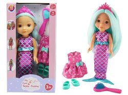 boneca sereia one two fun com acessórios cabelo 35cm product image